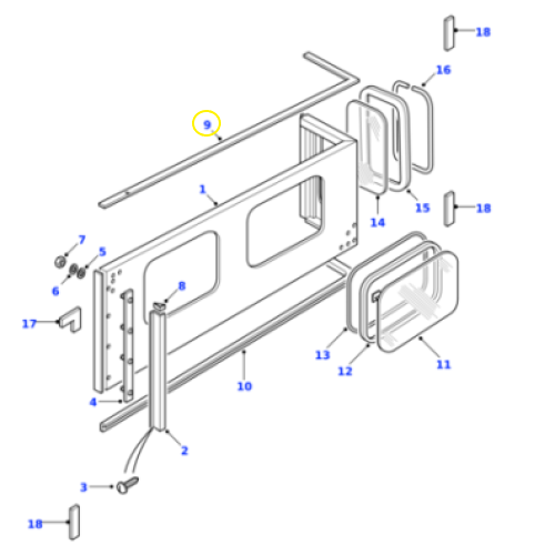 Roof To Hardbody Side Seal - Right Hand Side