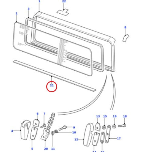 Defender Windscreen To Bulkhead Foam Seal - LR055345